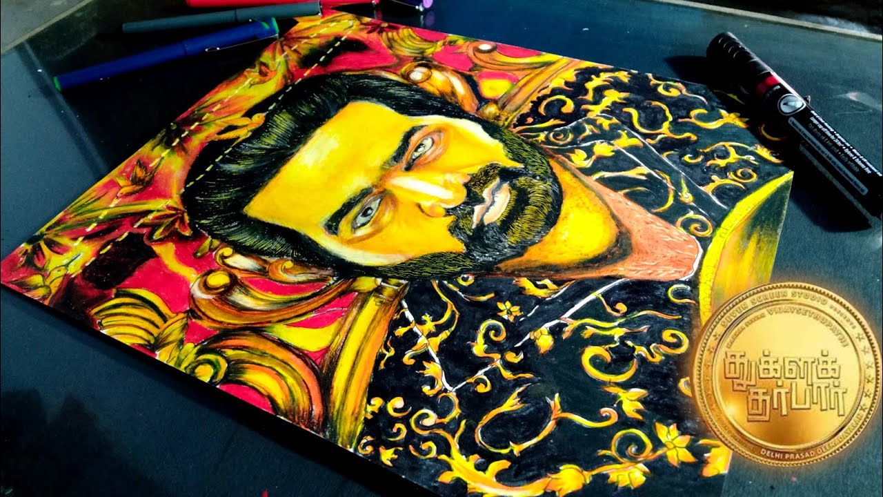 thuglaq darbar vijay sethupathi poster drawing/draw ruhan