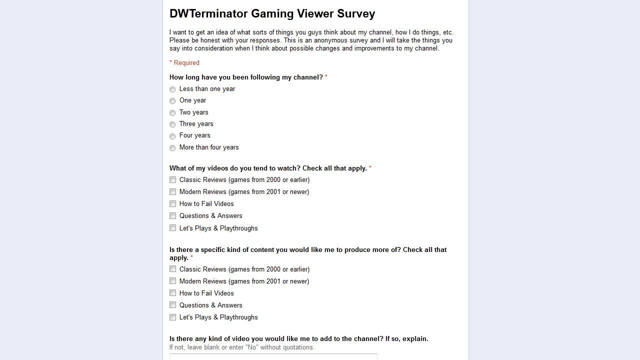 2013 Viewer Survey Results YouTube