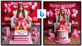 How to make birthday 3rd image || ai photo name video editing || Bing aap screenshot 4