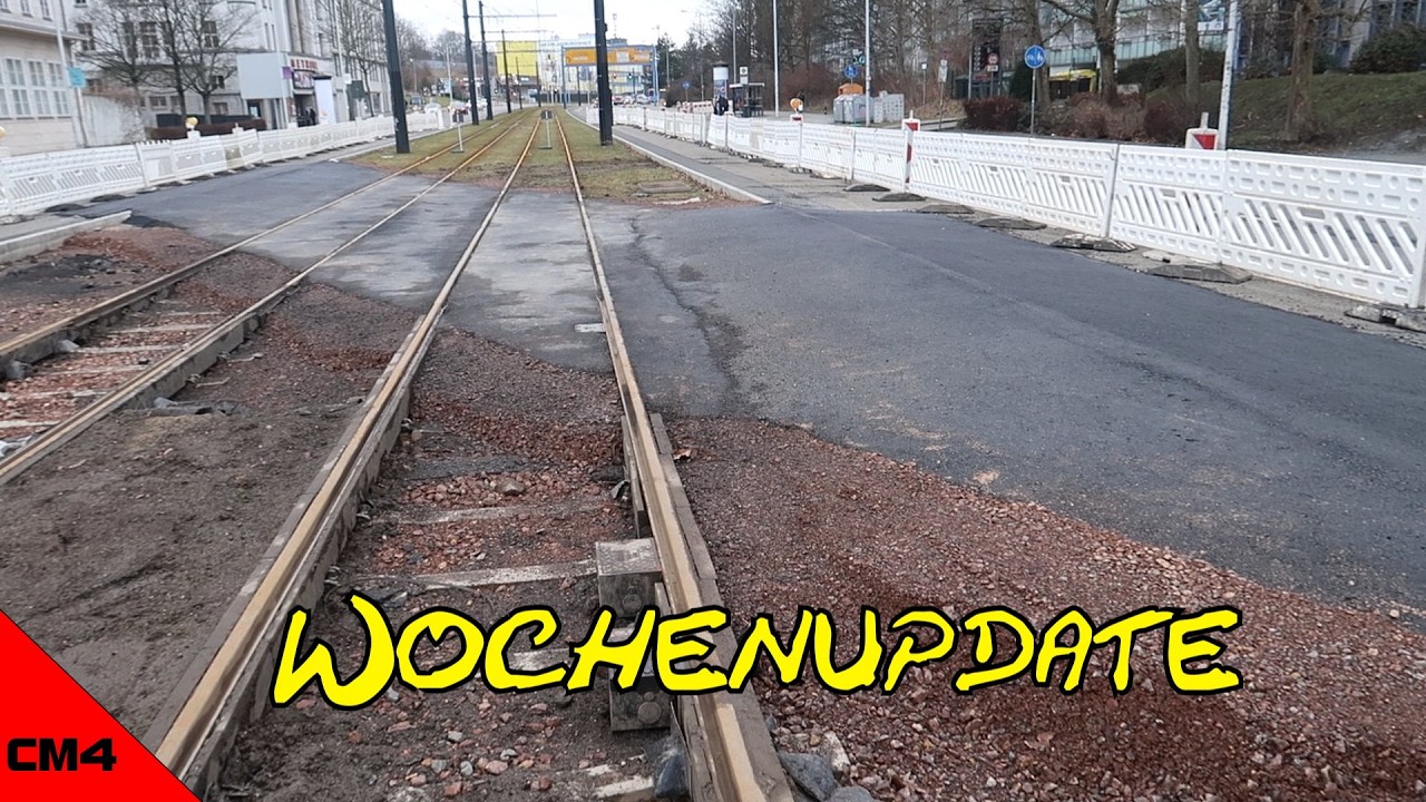 Am Falkeplatz sind die provisorischen Überfahrten fertig ► Chemnitzer Modell Stufe 4 