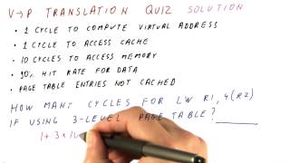 V P Translation Solution Quiz - Georgia Tech - HPCA: Part 4
