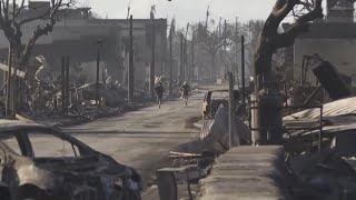 Scenes of utter devastation as Maui residents return to charred remains of historic town