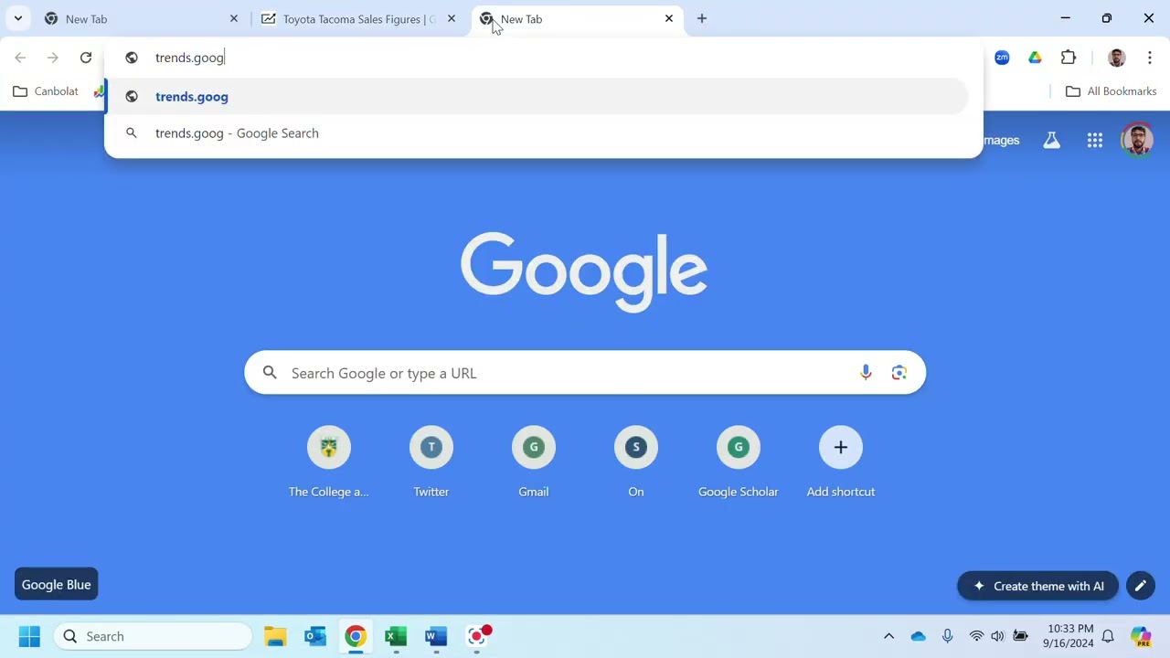Forecasting Using Monthly Sales Data and Google Trends