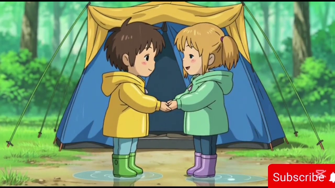 “Rainy Camping 🌧️ | Ghibli Style Video | Cozy Silent & Nature Sounds 