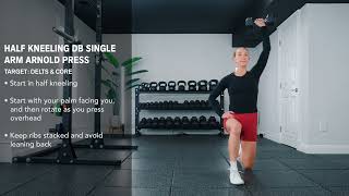 Half Kneeling DB Single Arm Arnold Press