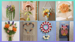 Charming different types of color scheme of crochet pattern of decorations wall hangingideas designs
