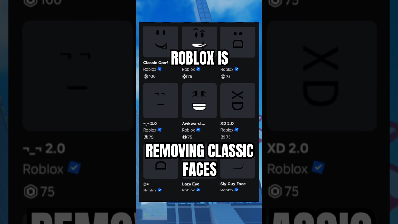 ROBLOX IS REMOVING CLASSIC FACES!!! 