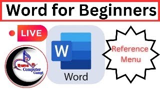 Ms Word Reference menu live class