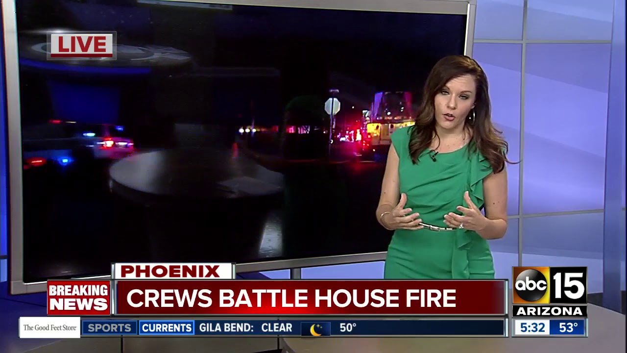 Police, fire crews respond to house fire in Phoenix - YouTube