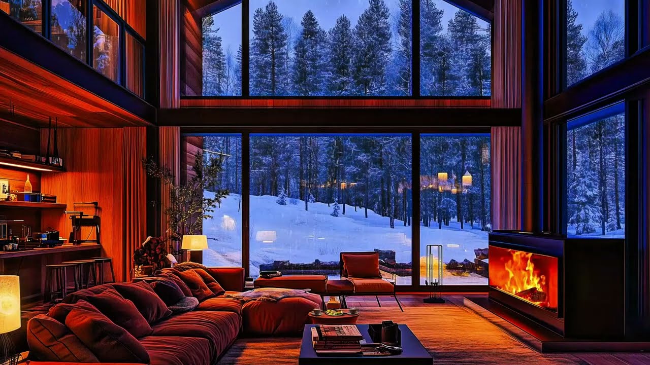 Sonoma Mountain Retreat with Smooth Jazz 🎶 | Winter Christmas Ambience for Relaxation