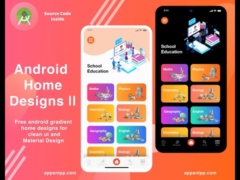 Android Clean UI Home Design with complete source code