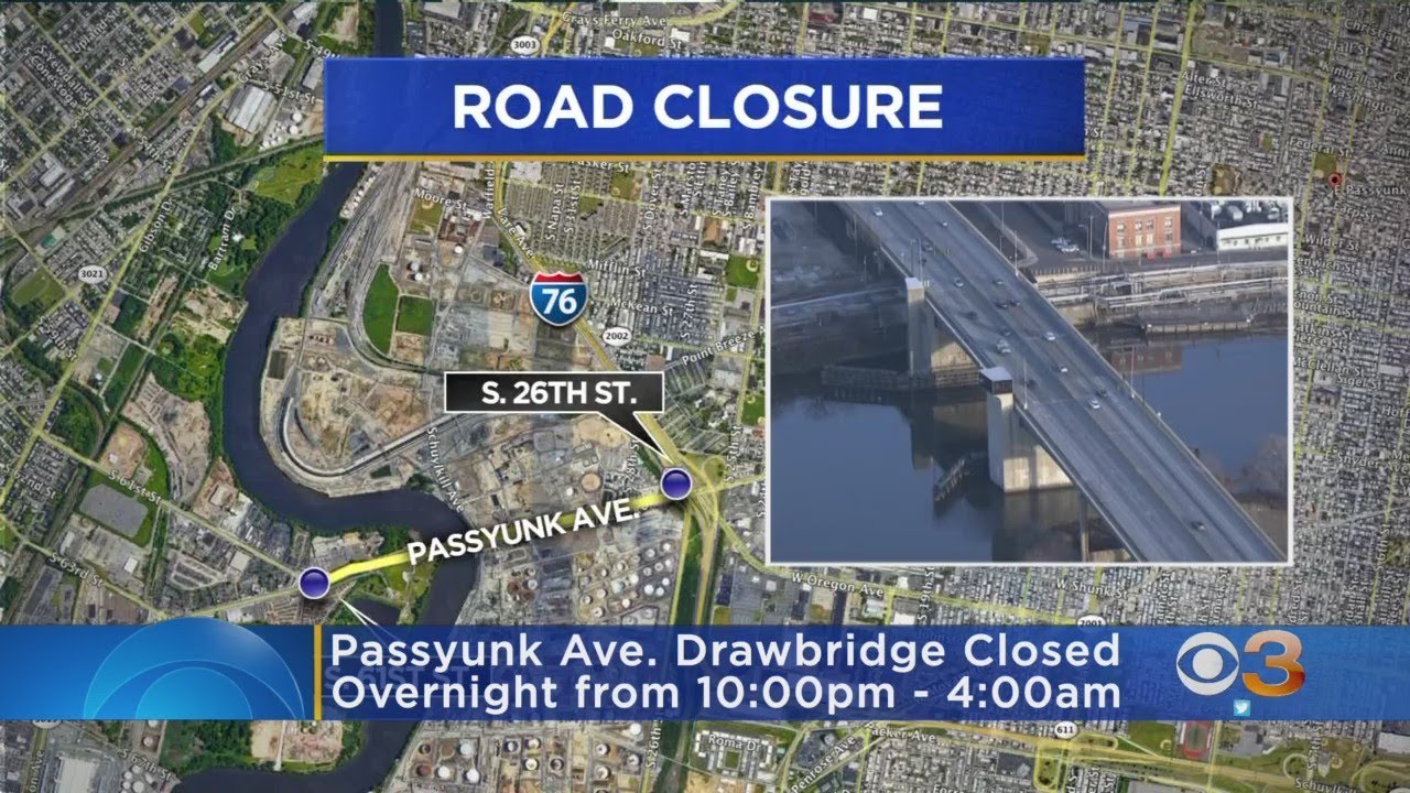 Passyunk Avenue Drawbridge Closed Overnight