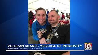 Veteran shares message of positivity