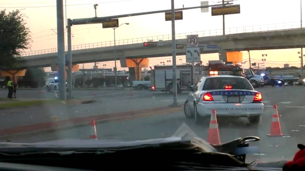 Accident arapaho rd and 75 Richardson tx YouTube