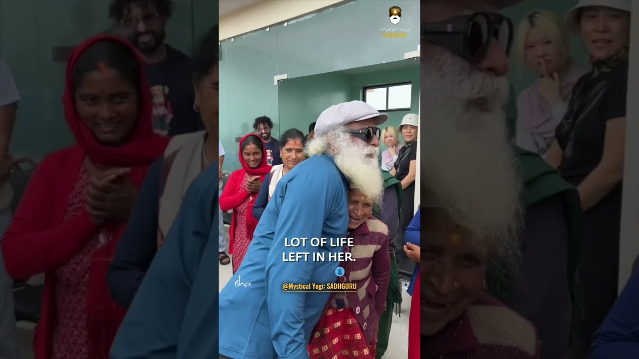 Sadhguru Took Picture Of Old Lady | Mystical Yogi: SADHGURU 