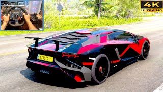 Lamborghini Aventador SVJ 1250HP - Forza Horizon 5 | Steering Wheel Gameplay
