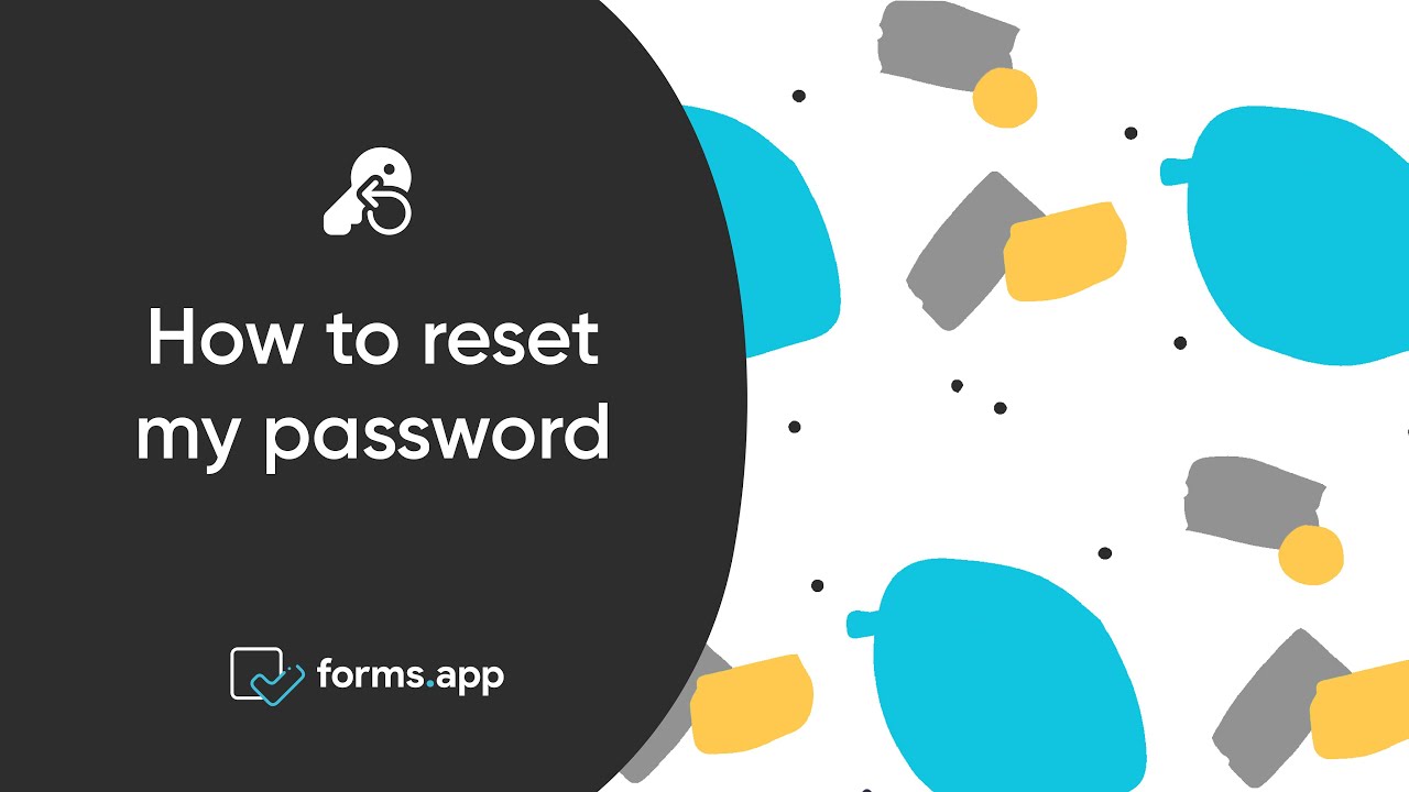 How to reset my password on forms.app - YouTube