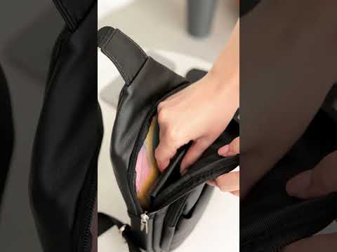 Чоловіча сумка через плече слінг рюкзак Sambag темно-синій, відео 1