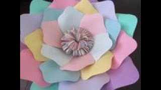 Template 28 Rainbow Paper Flower