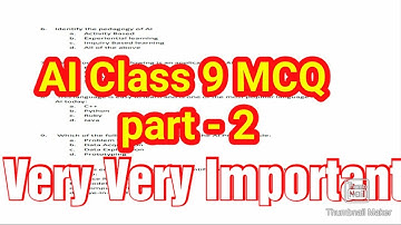 Introduction to AI mcq Class 9 Part 7 Artificial Intelligence mcq