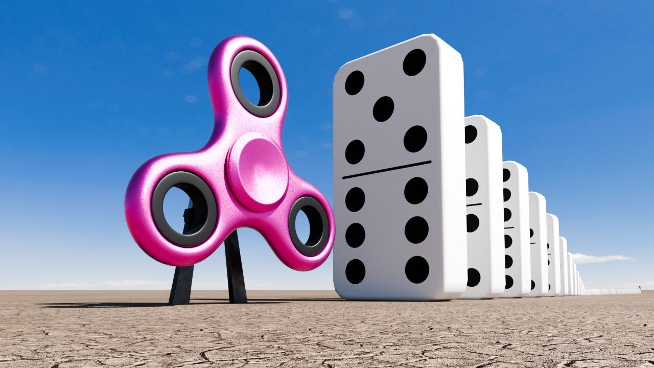 The Giant Domino Effect VS Giant Fidget Spinner