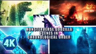 All Monsterverse Godzilla Scenes In Chronological Order | 2014-2026 | 4K Movies