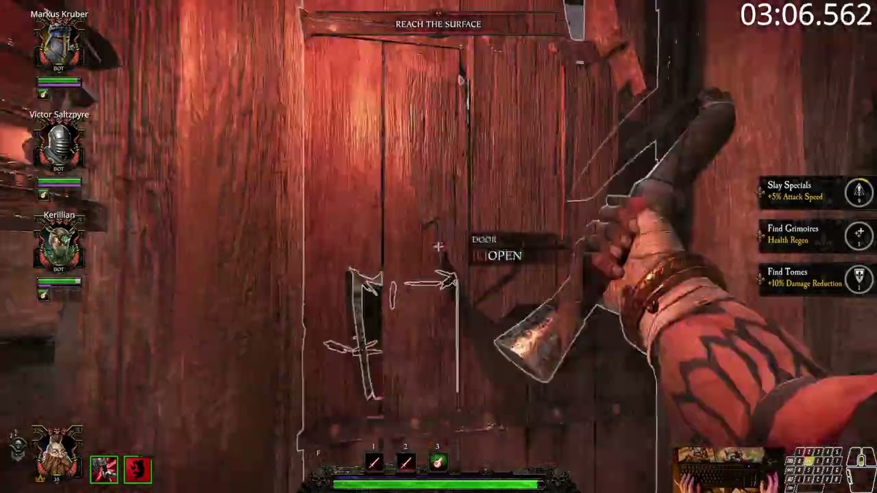 Warhammer Vermintide 2: Blood in the Darkness Recruit All Objectives Speedrun - 