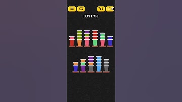 Cup Sort Puzzle Level 738 = Water Sort Puzzle Level 738 = Ball Sort Puzzle Level 738 All the same