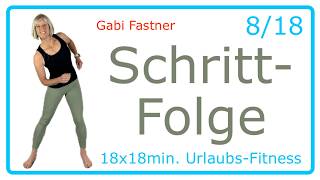 8/18 🏝️ 18 min. step sequence | simple step combination, burn approx. 150 kcal, cardio training