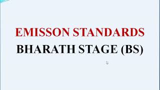 What Is Emission Standards In India, Bharath Stagebs
