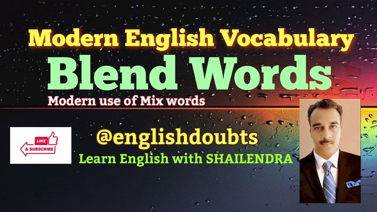 Modern Vocabulary : Blend words #mix words - YouTube