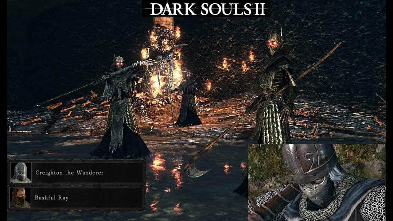 Dark souls 2 freeing creighton the wanderer and fighting the skeleton lords (With commentary)