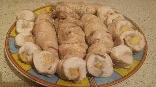 КУРИНЫЕ РУЛЕТИКИ С ГРИБАМИ И СЫРОМ КУРИНЫЕ РУЛЕТИКИ С ГРИБАМИ И СЫРОМ