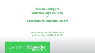 How to configure Modicon Edge I/O NTS in EcoStruxure Machine Expert | Schneider Electric