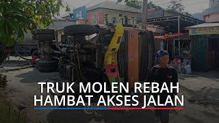 Update Akses Jalan Padang Indarung Masih Terganggu, Mobil Crane Ikut Evakuasi Truk Molen yang Rebah