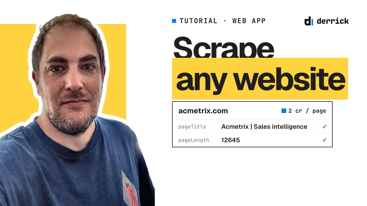 Website scraper: get any page's title and text (tutorial)