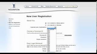 Creating NoodleTools Account