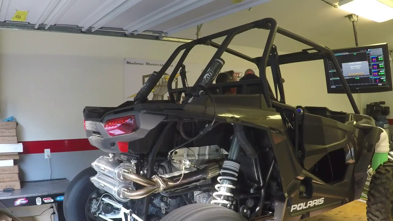 pwrTune Trinity Dual Slip on Exhaust Dyno Run on 2016 RZR XP Turbo