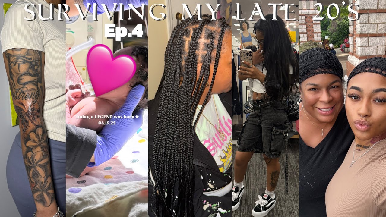 SURVIVING MY LATE 20's: Ep.4) Hair Salon + New Tattoo + Nephew's Birth ♡ + Doing Hair + Supporters ♡