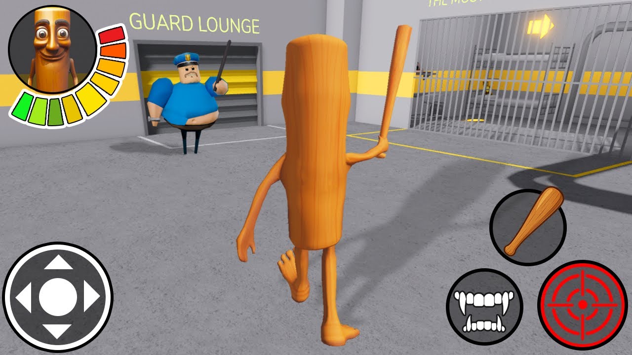 Playing as TUNG TUNG SAHUR in BARRY'S PRISON RUN! New Scary Obby Animation (#Roblox)