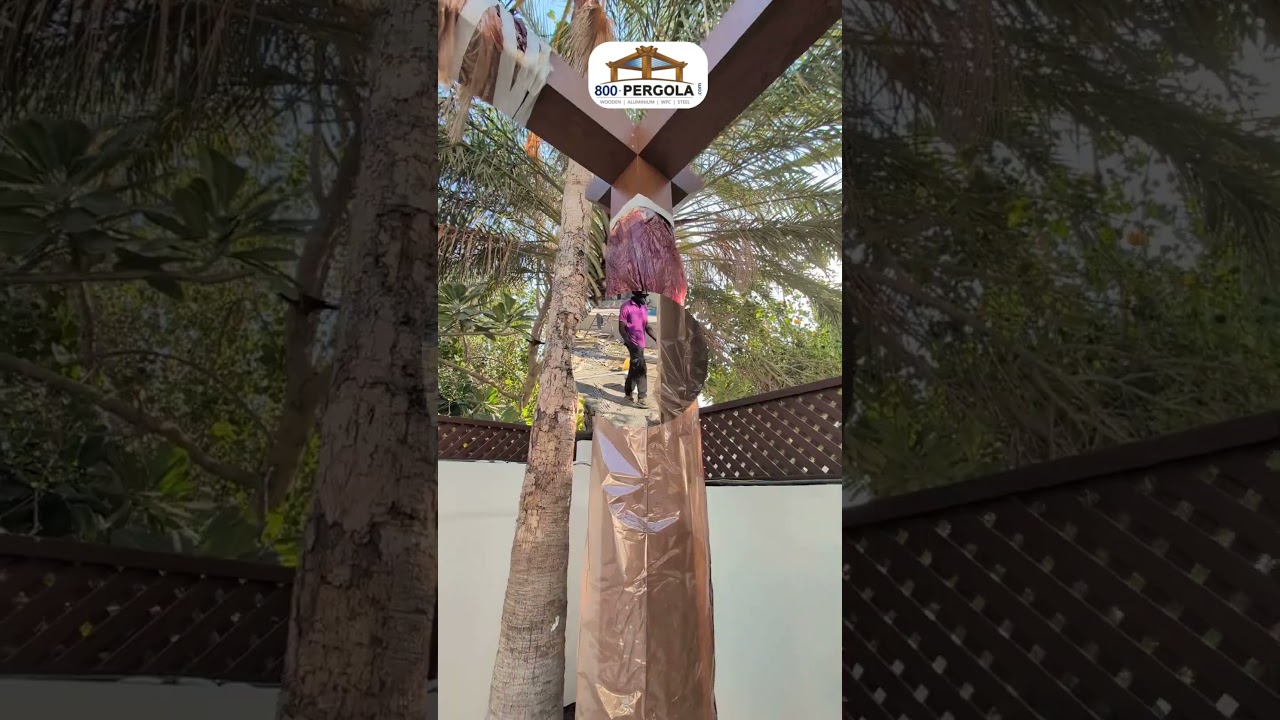 Wave Fabric Pergola Work in Progress @ Jumeirah Park | Best Pergola Manufacturer in UAE |800 PERGOLA