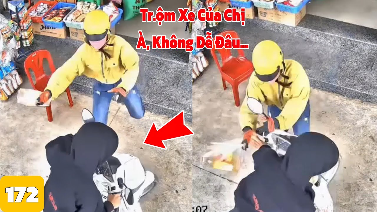 Dám Tr.ộm Xe Của Chị À , Không Dễ Ăn Đâu Nhá , Chị Gái Hay Quá Hay Luôn !