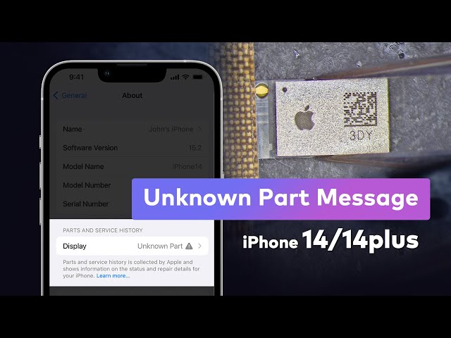 iPhone 14 'Unknown Part' Message Removal Guide After Screen Replacement class=