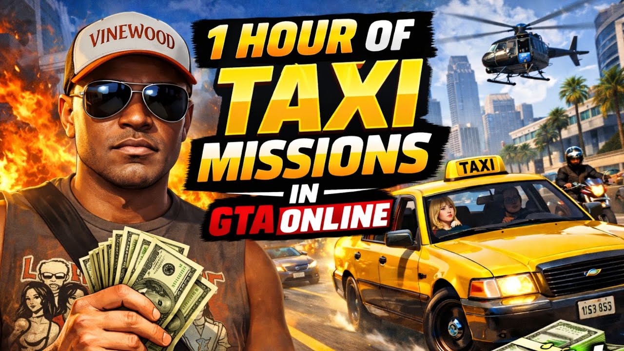1 Hour as a Taxi Driver in GTA Online