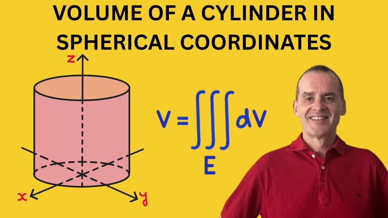 Простые шаги для нахождения объема цилиндра с использованием тройного интегрирования и сферически...