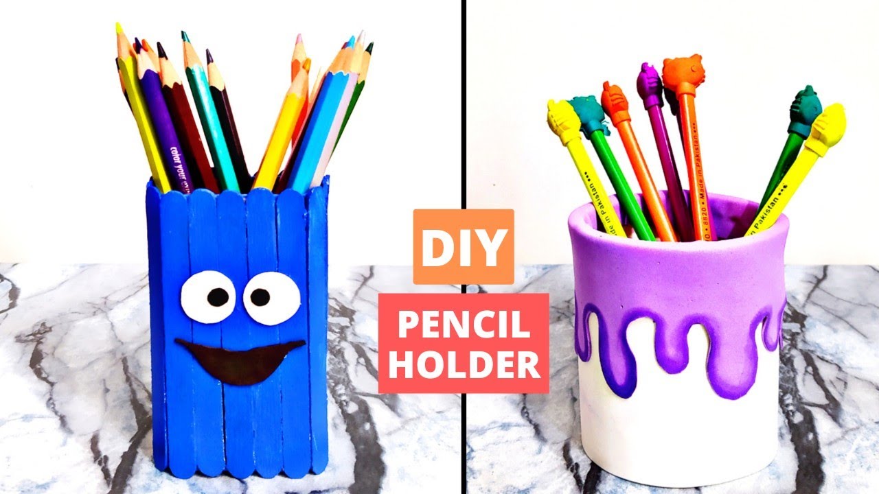 2 DIY Pencil/Pen holder / Cute and Easy pen stand idea / Best out of