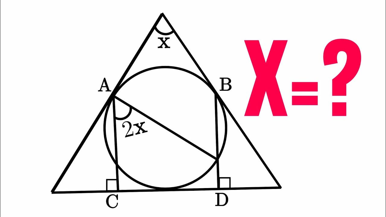 Muy pocos logran hallar x/Es sencillo con teoremas de Circunferencia