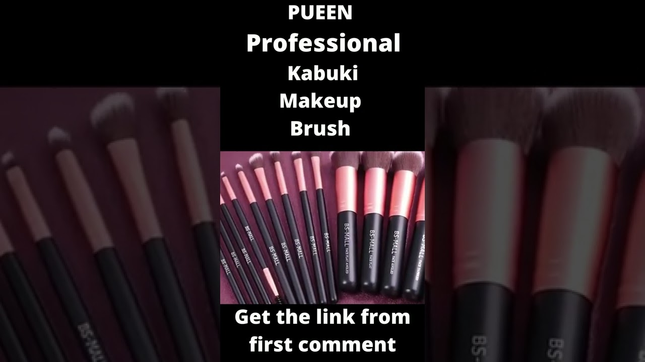 PUEEN Professional Kabuki Makeup Brush Set - Premium Quality 