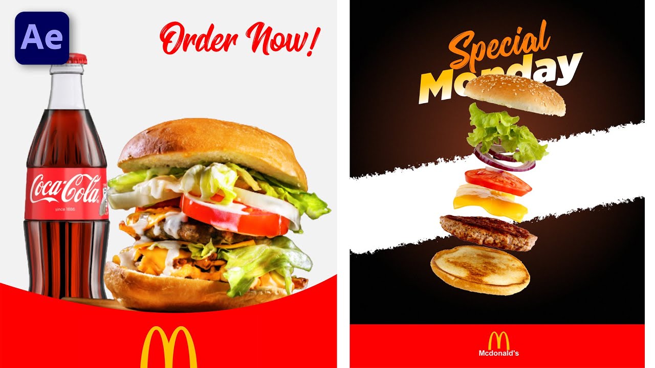 Food Promo Video After Effects | Burger Promo Video | After Effects Tutorial in Hindi - Motion Rex