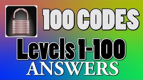 100 Codes Levels 1 - 100 Answers